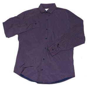 Mizzen + Main Leeward Standard Fit Men's Long Sleeve Button Front Shirt Size Med